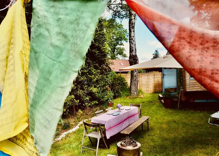 Eco-luxury Tiny House I Digital Detox I Badesee Feriehus