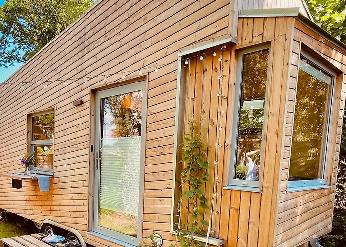 Eco-luxury Tiny House I Digital Detox I Badesee Feriehus